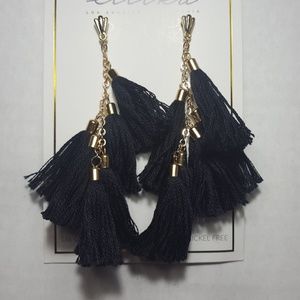 ettika Black Earring